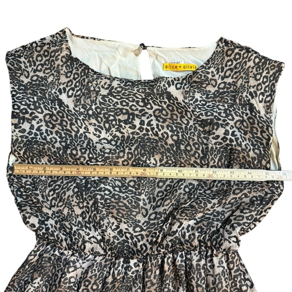 Alice + Olivia Silk Leopard Print Mini Dress SZ XS Evening Wear Classy Dress - Picture 6 of 13